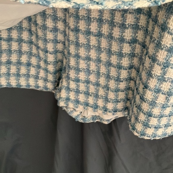 Jason Wu: Sky Blue/White Tweed Cropped Blazer & Skort Set- size 10 - Picture 11 of 16